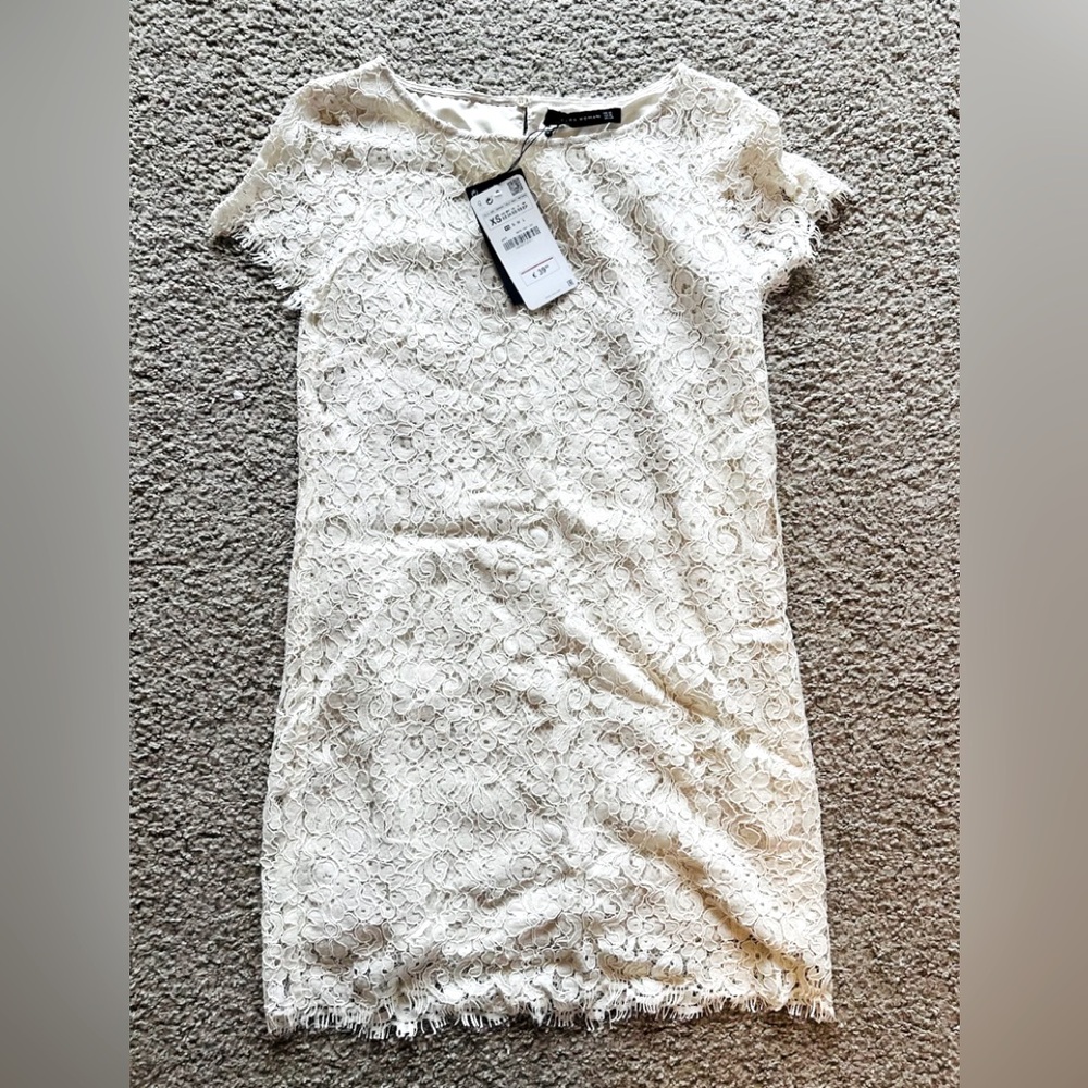 Zara Women Short Ivory Dress XS